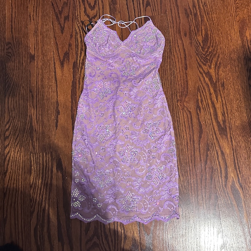 VALIANT Paris purple lace dress
 Size S